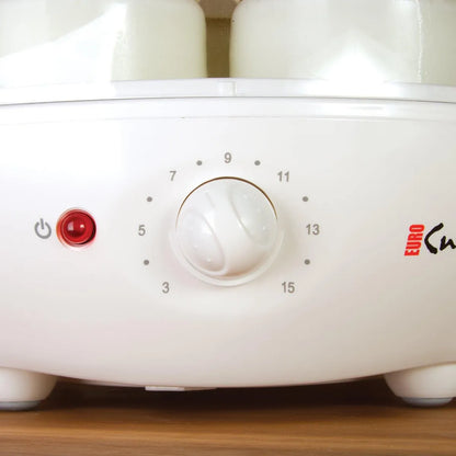 Yogurtera Automática Euro Cuisine YM100 Con Tarros De Vidrio Yogur Natural Casero