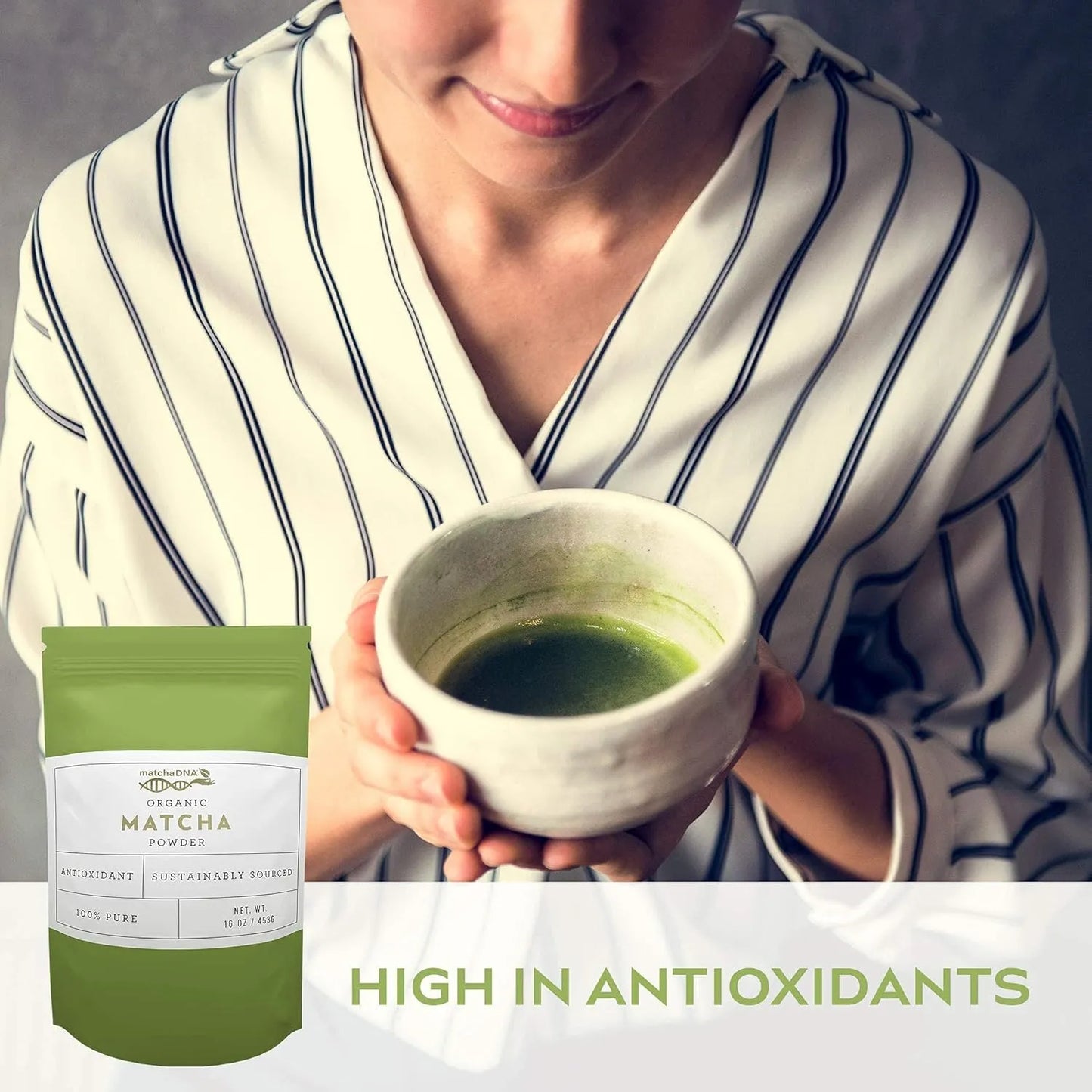 MatchaDNA Organico Culinario Matcha Te Verde Polvo 16 Oz Energia Natural Y Versatilidad En Cocina