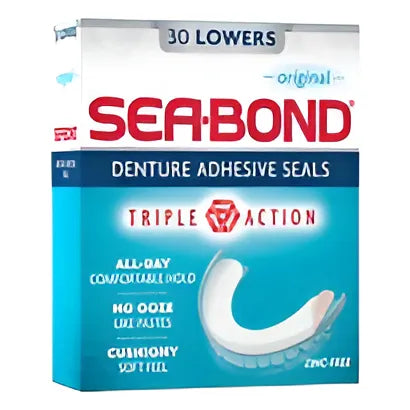 Obleas Adhesivas Para Protesis Inferiores Sea Bond 2 Piezas Fuerte Sujecion