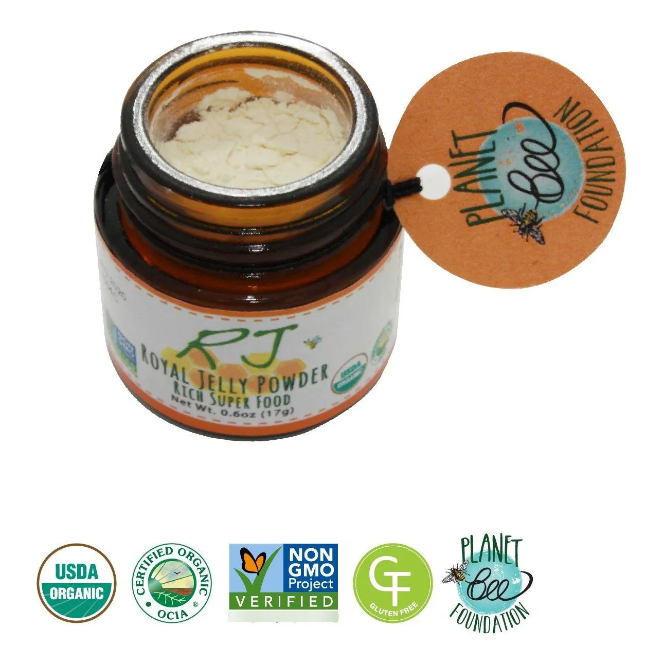 Polvo De Jalea Real Orgánica 100 USDA 100g Nutrición Premium Freeze Dried