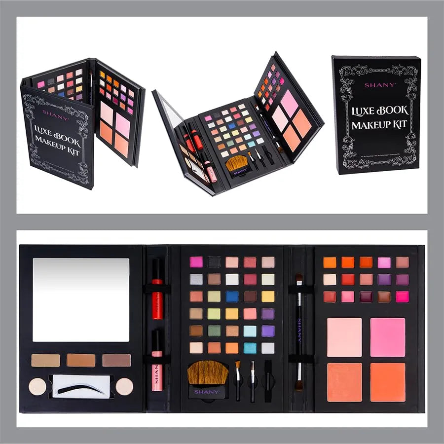 Luxe Book Juego De Maquillaje Todo En Uno 30 Sombras 15 Labiales Kit Viaje