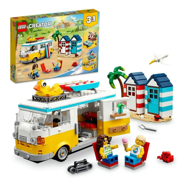 Kit Lego Creator 3 En 1 Furgoneta De Playa 31138 556 Piezas Diversión Sin Límites