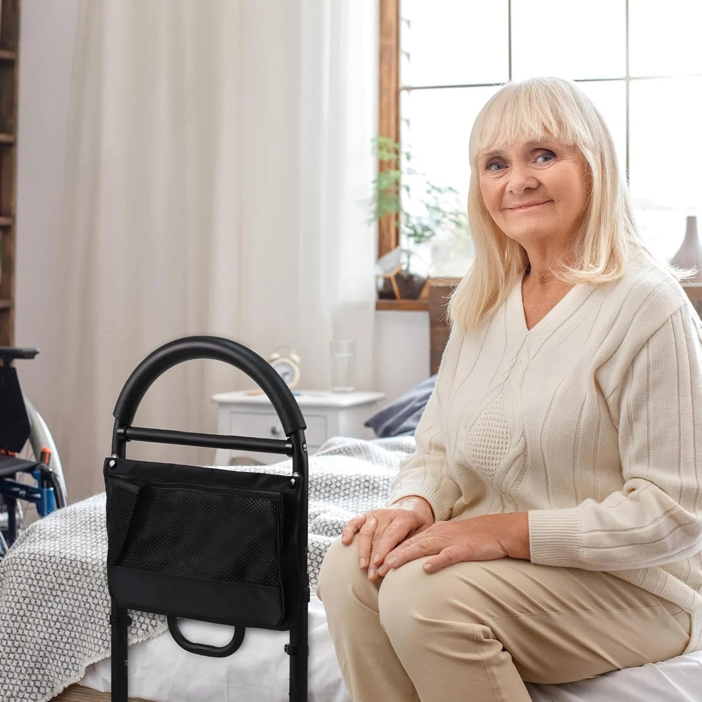 Barandilla De Cama Ajustable De Seguridad Para Adultos Mayores Y Personas Con Discapacidad