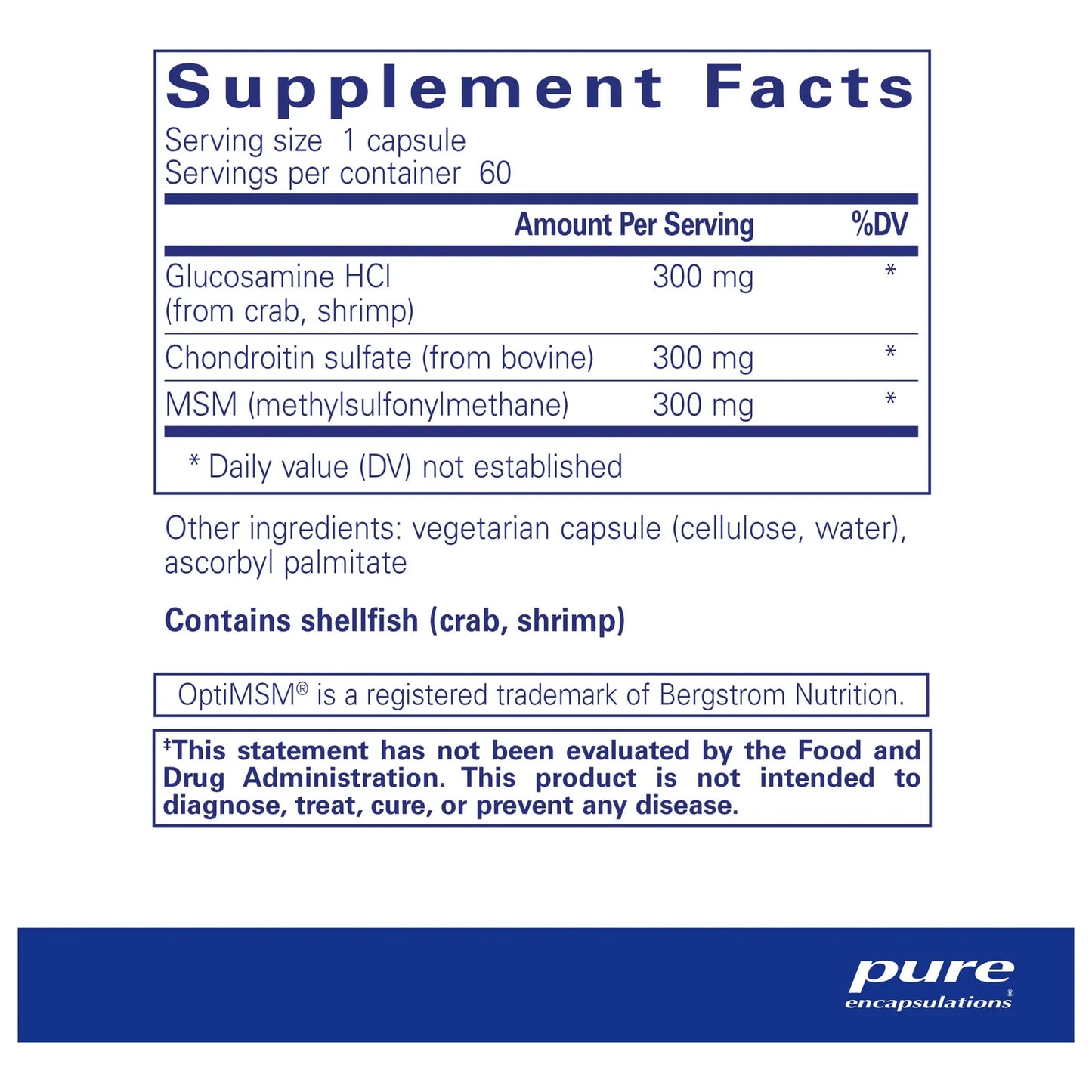 Glucosamina Condroitina Con Msm 60 Capsulas Salud Articular