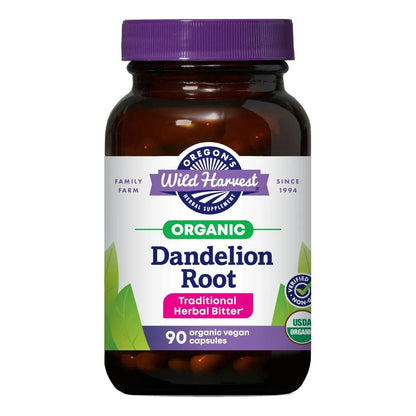 Raiz De Diente De Leon Organica Oregon Wild Harvest 90 Capsulas Veganas