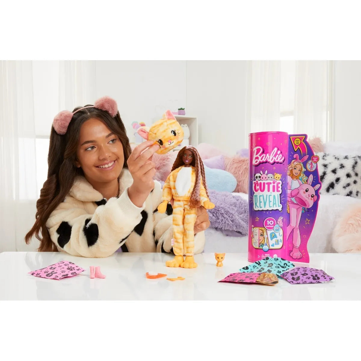 Muñeca Barbie Cutie Reveal Disfraz Gatito - Imagen 8