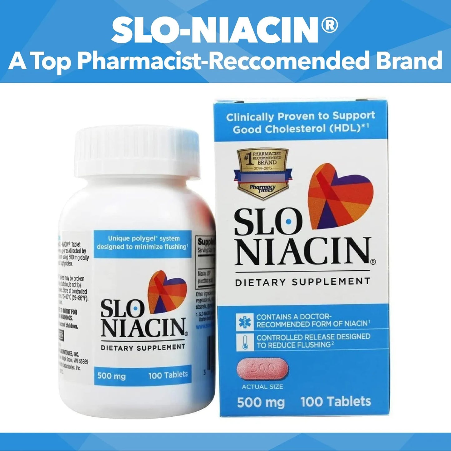 Vitamina B3 Niacina 500mg Flush Free 100 Cápsulas Energía Y Salud Cardíaca
