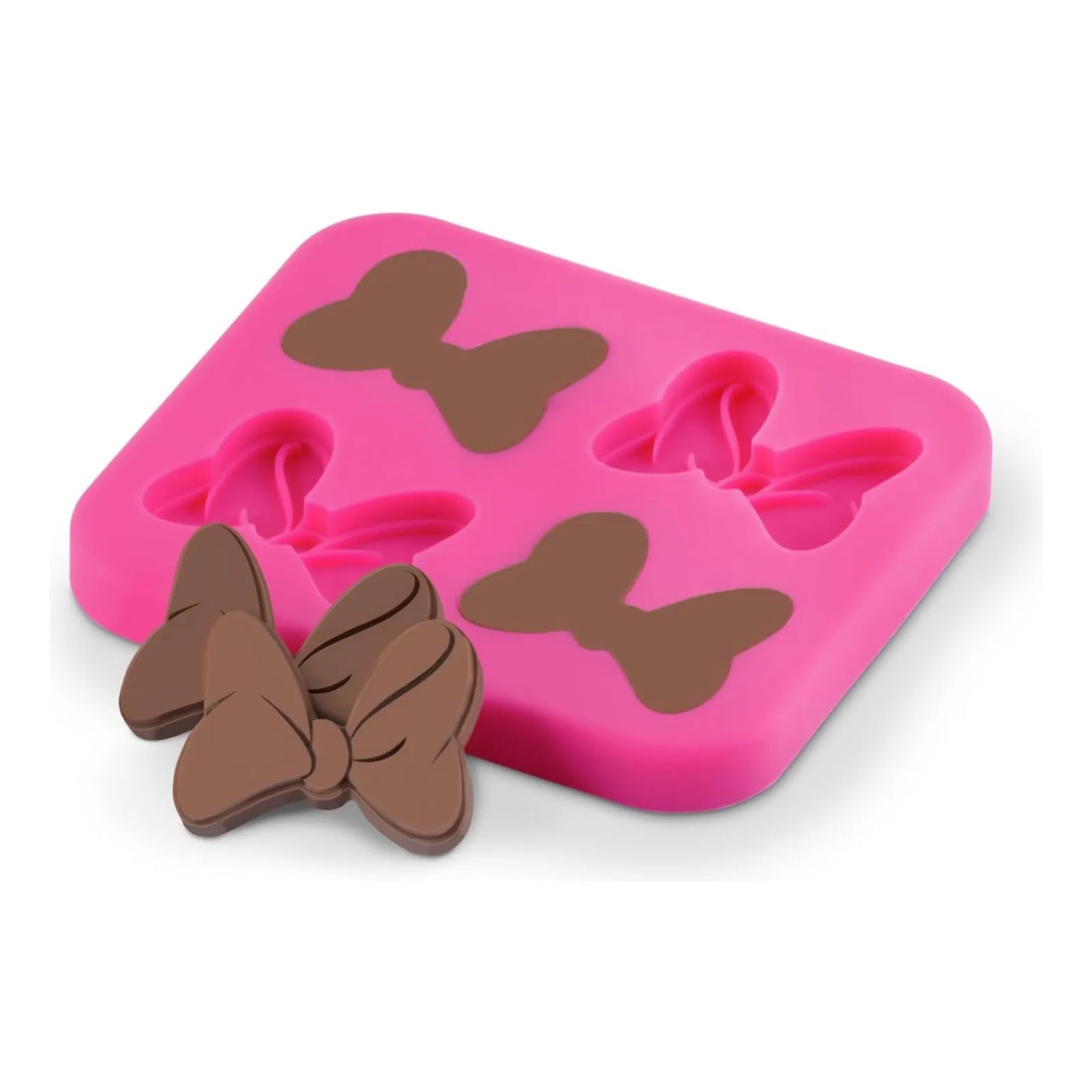 Molde Para Cupcake Disney Minnie Mouse Rosa Hornea 4 Cupcakes Incluye Forros