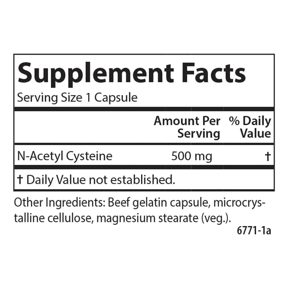N Acetil Cisteina 500 Mg 120 Capsulas Antioxidante Salud Hepatica E Inmune
