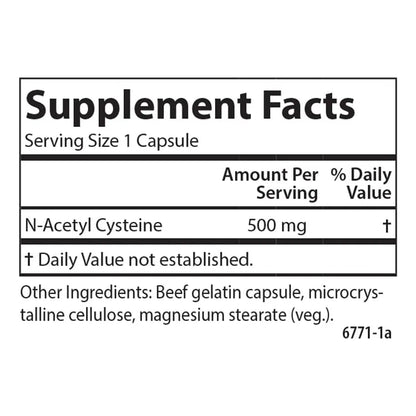 N Acetil Cisteina 500 Mg 120 Capsulas Antioxidante Salud Hepatica E Inmune