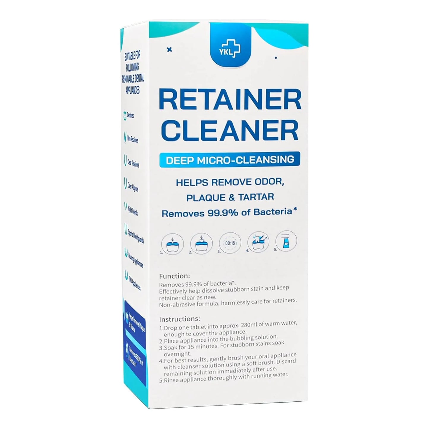 Kit Limpiador Retenedores Dentaduras Postizas 120 Tabletas Estuche Somos Importaciones Gold