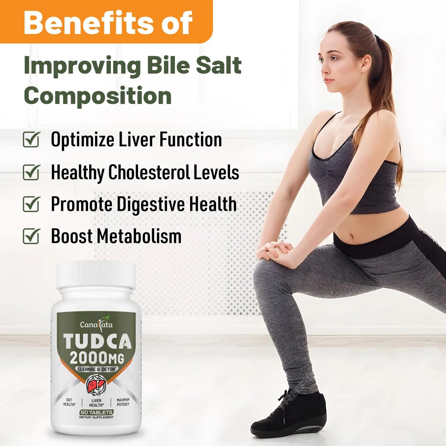 TUDCA 2000 Mg Tabletas Suplemento Hepático Potente Desintoxicación Hígado