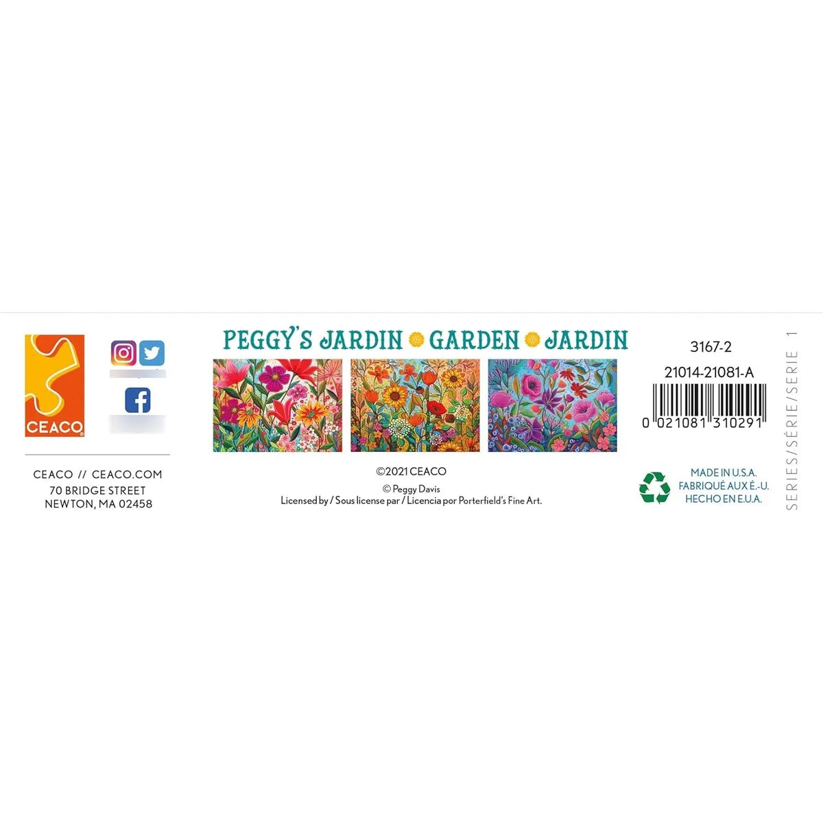 Rompecabezas 1000 Piezas Peggy S Garden Joy Morning Ceaco 3167 2 Arte Y Diversión
