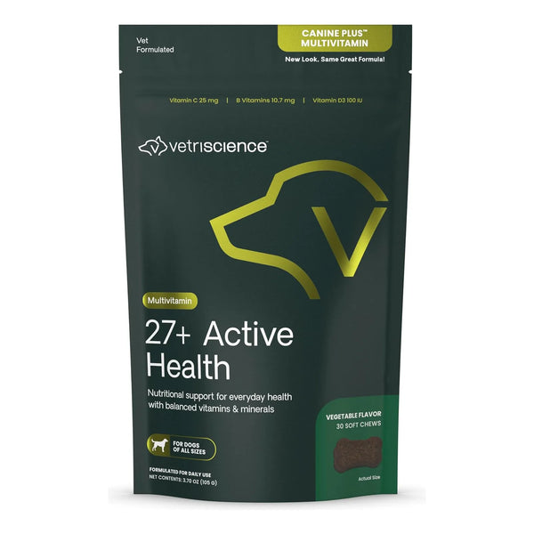 Multivitamina Canina VetriScience Para Perros Salud Piel y Energía 30 Masticables