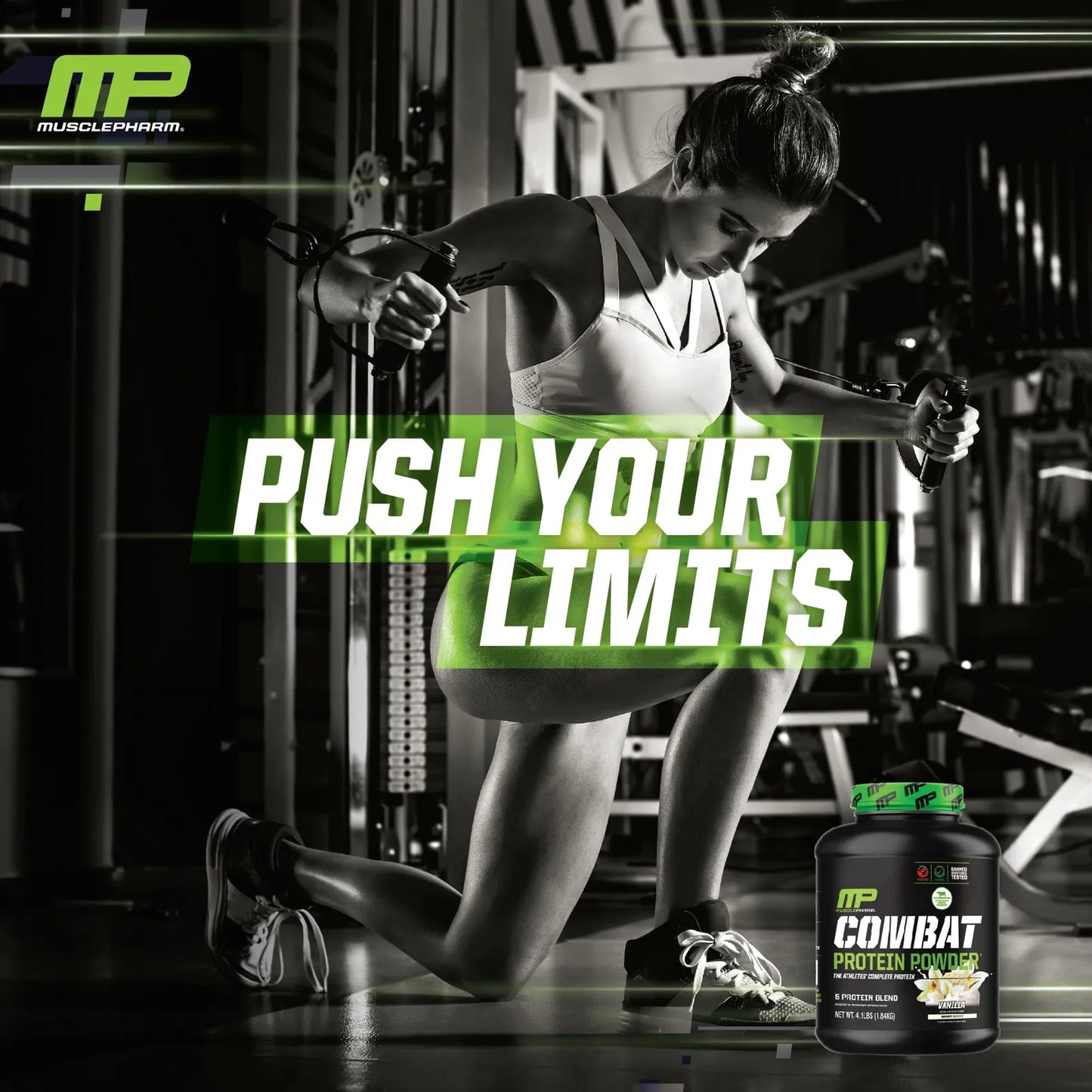 Proteina En Polvo Musclepharm Combat Sabor Chocolate 1 Kg