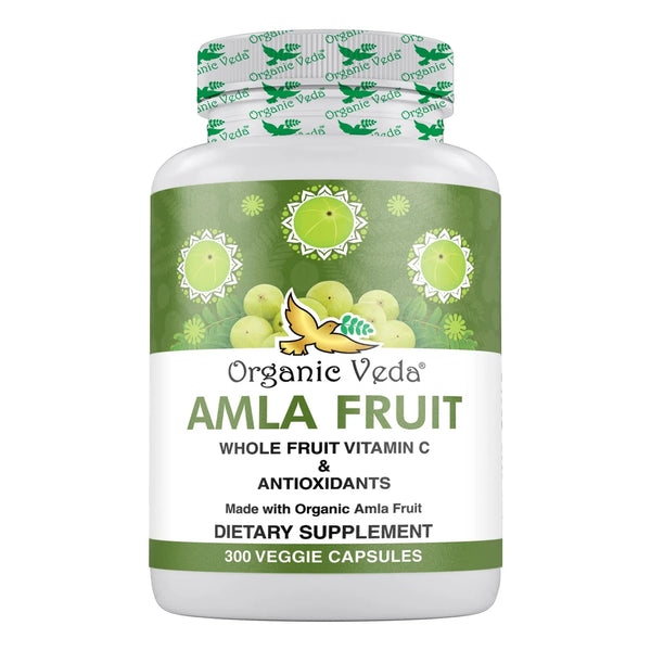 Cápsulas De Amla Orgánico 1500 Mg 300 Unidades Vitamina C Antioxidantes Vegano