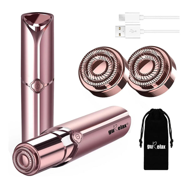 Removedor De Vello Facial Para Mujeres Electrico Sin Dolor Recargable Con 2 Cabezales