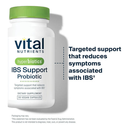 Hyperbiotics Vital Nutrients IBS Probiotic Vegano Para Aliviar Sintomas De SII