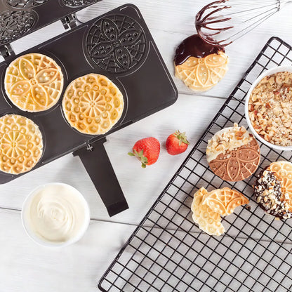 Plancha Para Hacer Gofres Italiano Pizzelle Mini Cucinapro Tradición Casera