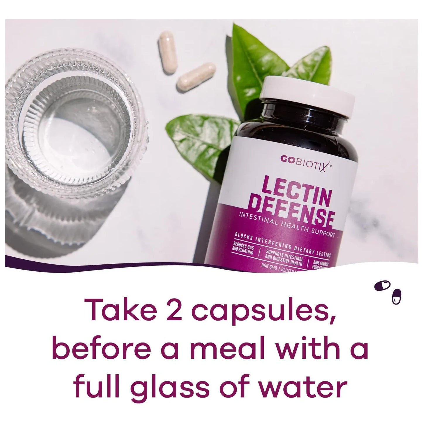 Gobiotix Lectin Defense Suplemento Bloqueador De Lectinas Con Msm Y Enzimas Digestivas 60 Capsulas