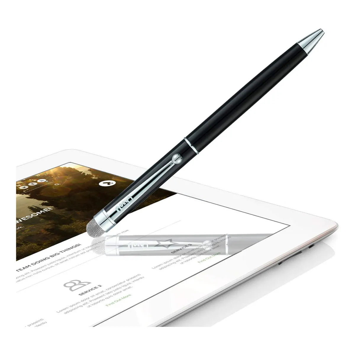 Chaoq Bolígrafos Stylus 4 Puntas Híbridas Fibra De Malla Precisión Multiusos