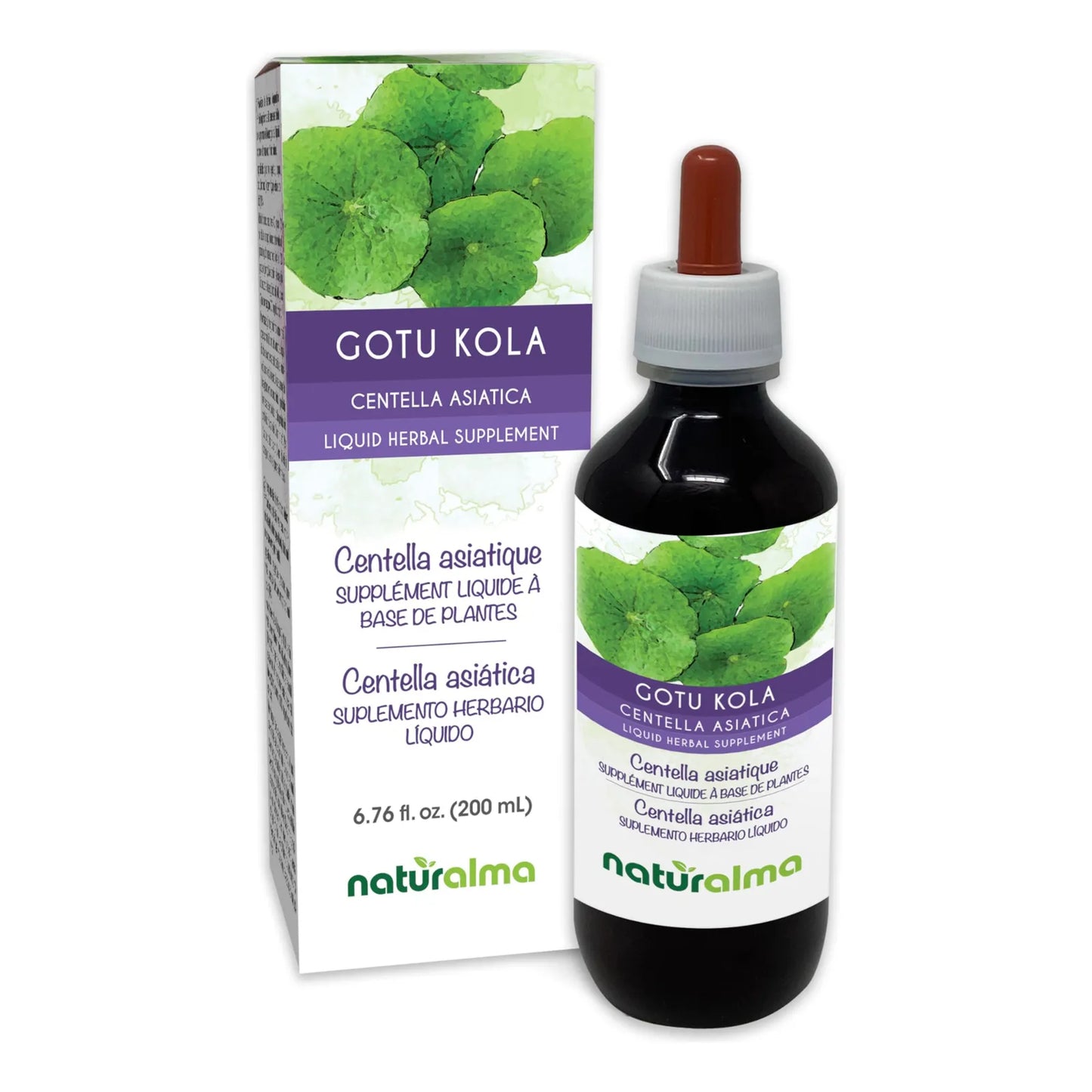 Extracto Liquido De Gotu Kola Centella Asiatica 200ml Suplemento Herbal Vegano