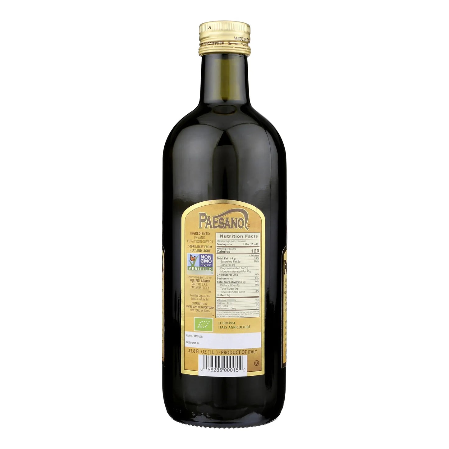 Aceite De Oliva Extra Virgen Paesano Sin Filtrar 1 Litro Orgánico Y Rico En Antioxidantes