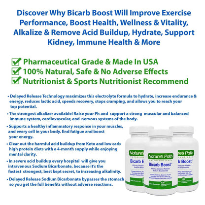 Tabletas De Bicarbonato De Sodio 650 Mg Electrolitos Hidratacion Alcalinizante