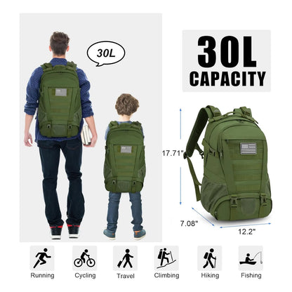 Jueachy Mochila Táctica Hombre Militar Molle Impermeable 30L
