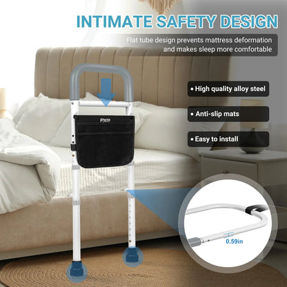 Rieles Ajustables De Cama Para Adultos Mayores Soporte 350 Lbs Antideslizante