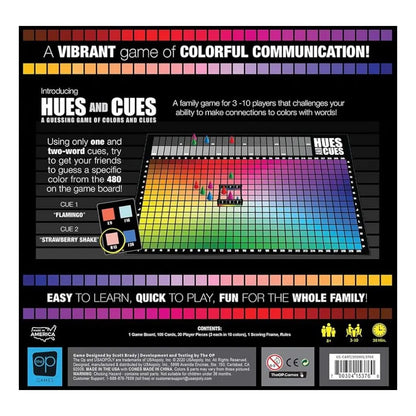 Juego De Mesa Hues And Cues By Scott Brady Estrategia Y Diversión En Familia