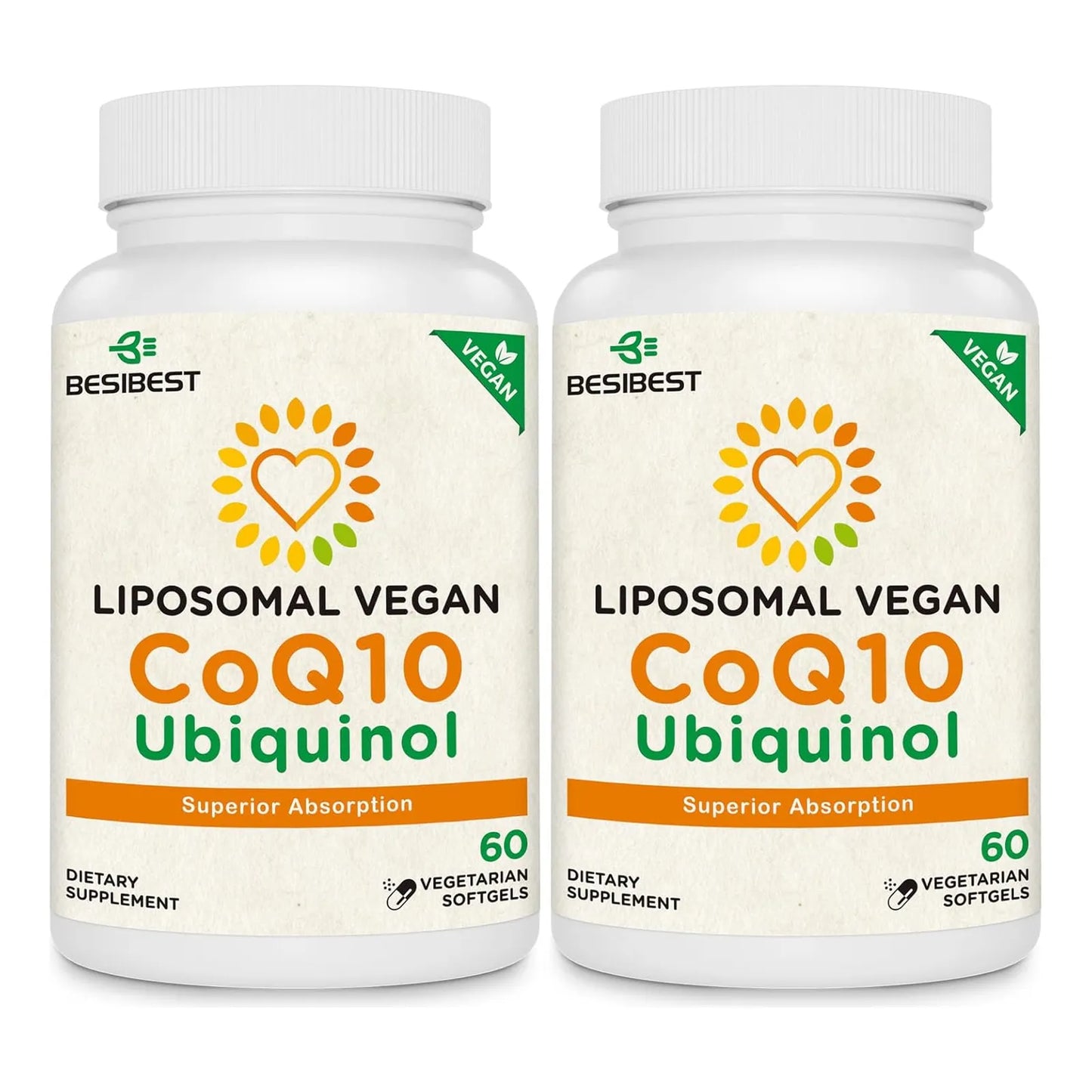 Cápsulas Blandas Ubiquinol CoQ10 1000 Mg Alta Absorción Vegano Corazón Energía