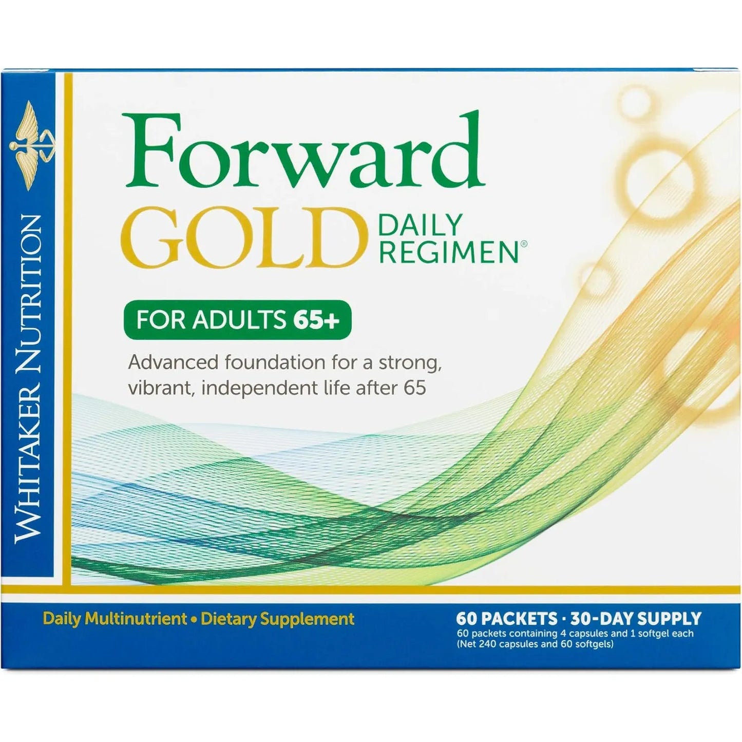 Multivitamínico Diario Dr Whitaker Forward Gold Para Adultos Mayores 65 Años 60 Paquetes