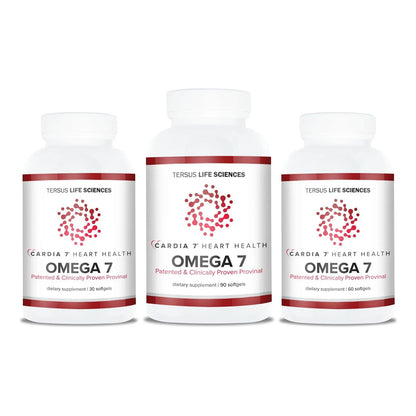 Cardia 7 Heart Health Omega 7 Suplemento Cardiaco Sin Olor a Pescado 60 Geles
