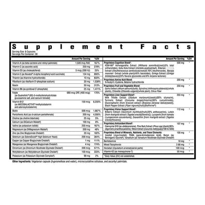 Optimal Multivitamin Plus Vitaminas B Activas L5mthf Riboflavina B6 Folato Biodis 240 Cápsulas