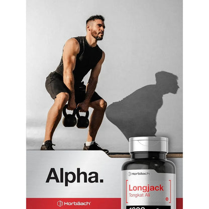 Horbäach Longjack Tongkat Ali 1600mg 120 Cápsulas Aumenta Energía - Imagen 8
