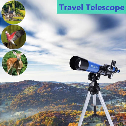 Telescopio Maxusee Para Niños 400x40 Mm Con Tripode Y Visor Ideal Para Principiantes