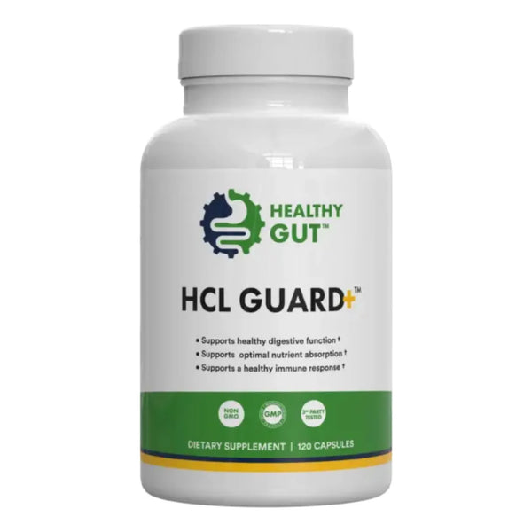 HCL Guard+ Apoyo Digestivo Con Betaína Jengibre Y Pepsina 60 Cápsulas