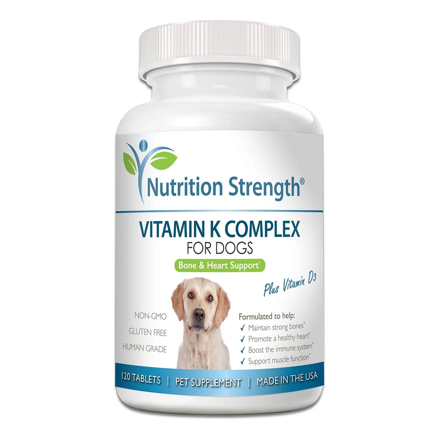 Vitamina K1 K2 Y D3 Para Perros Tabletas Masticables 120 Unidades