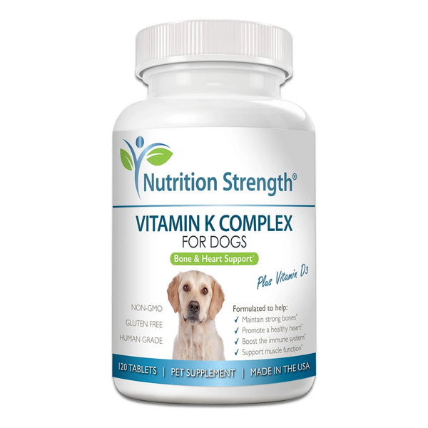 Vitamina K1 K2 Y D3 Para Perros Tabletas Masticables 120 Unidades