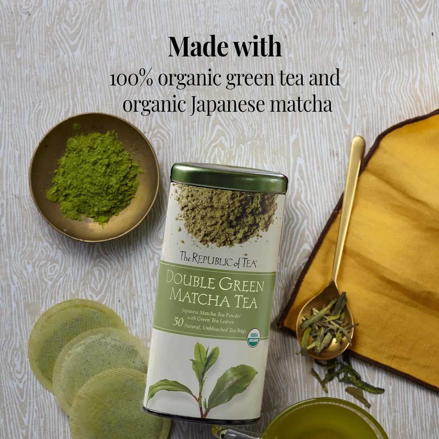 Té Matcha Orgánico En Polvo 100 Gramos Sabor Intenso Y Antioxidante