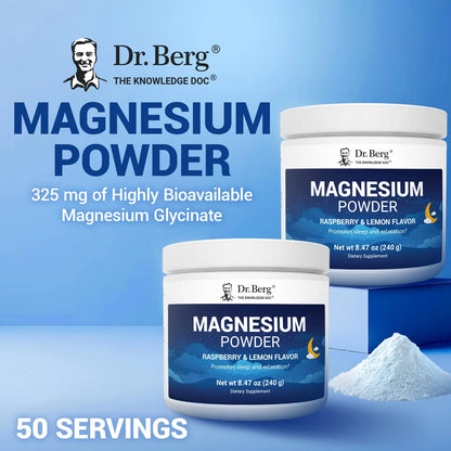 Dr Berg Polvo De Glicinato De Magnesio Para Dormir Relajacion Y Alivio Del Estres Con Vitamina D3 Y Zinc Sabor Frambuesa Y Limon 50 Porciones