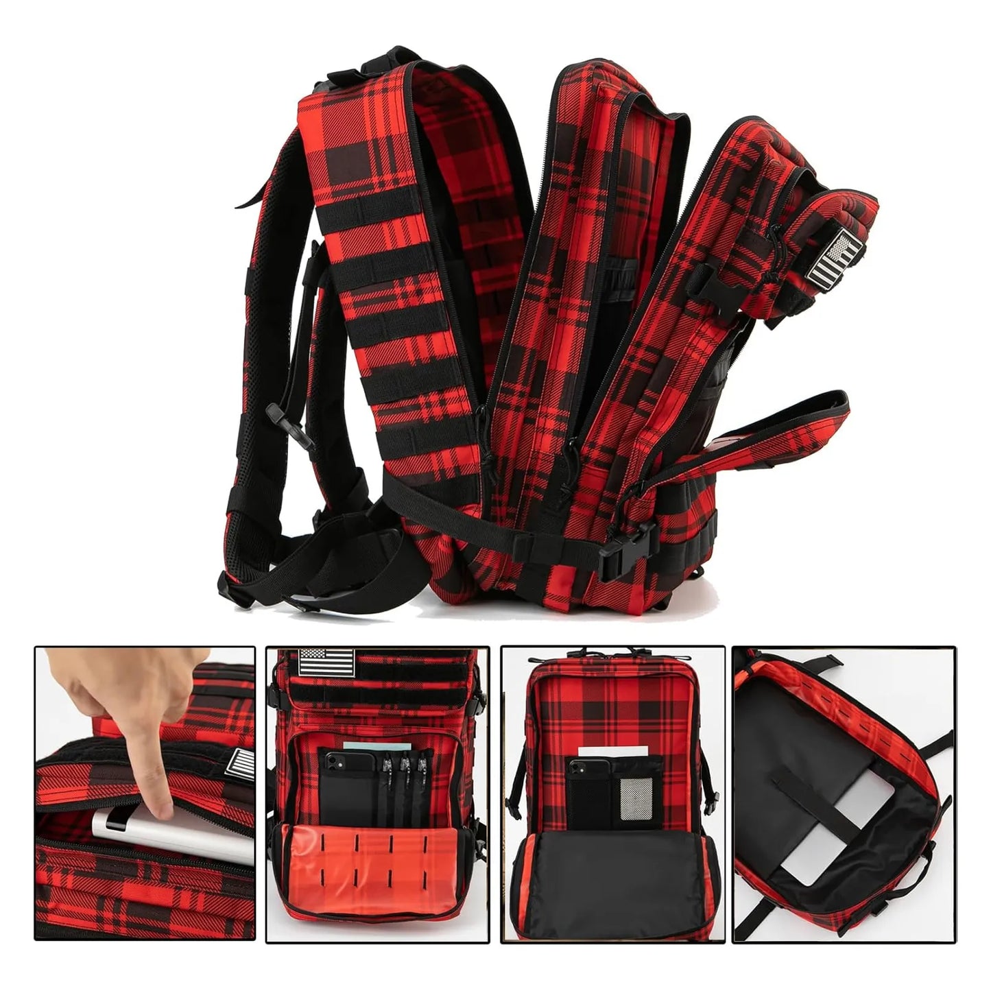 Mochila Táctica Militar QT&QY 45L Resistente Al Agua Con Sistema MOLLE