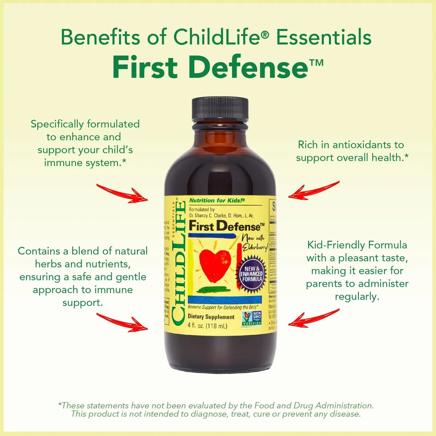 Paquete De 4 Vitaminas Líquidas Para Niños Con Vitamina D3 C Y Equinácea