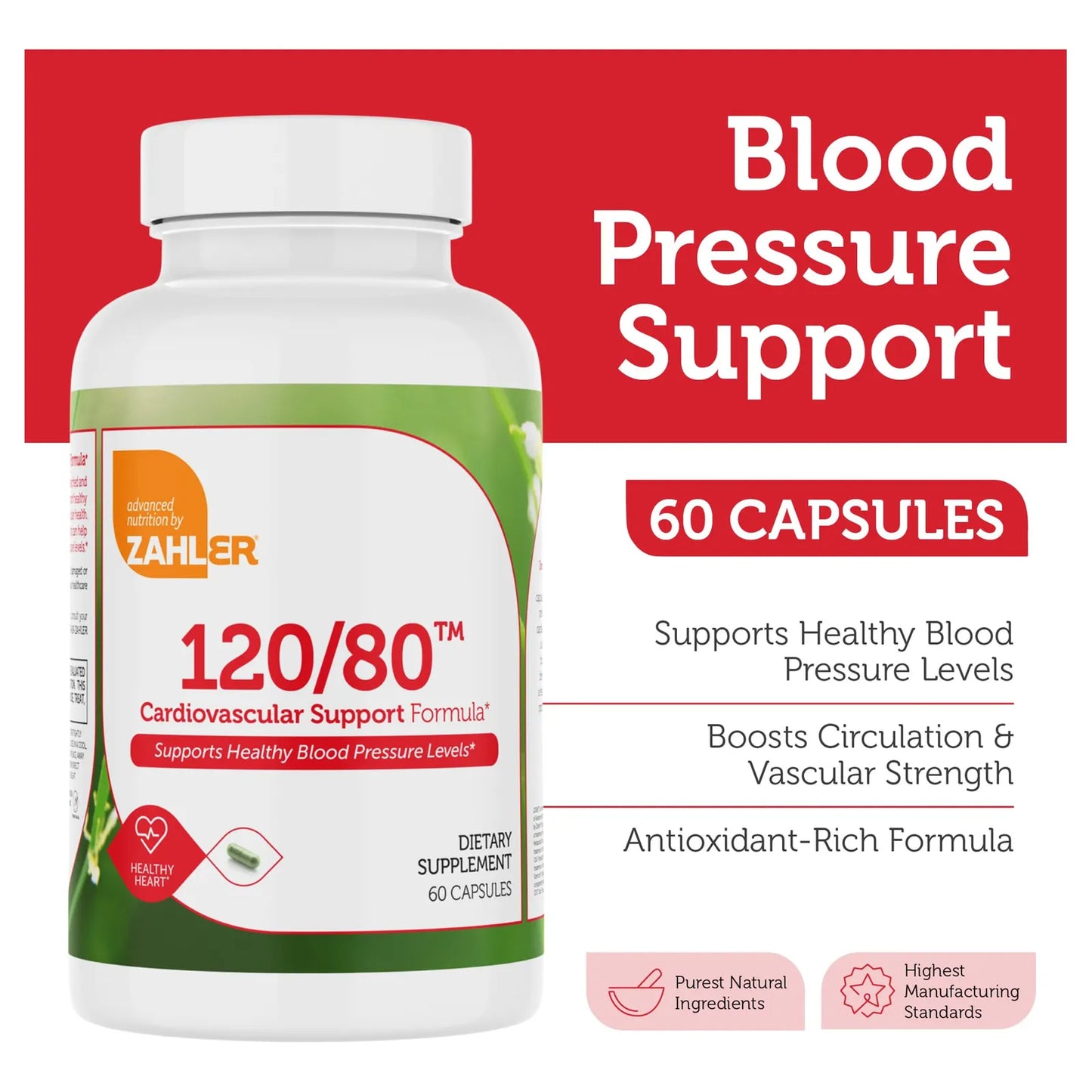 Fórmula Apoyo Cardiovascular 120/80 Soporte Niveles Saludables 60 Cápsulas