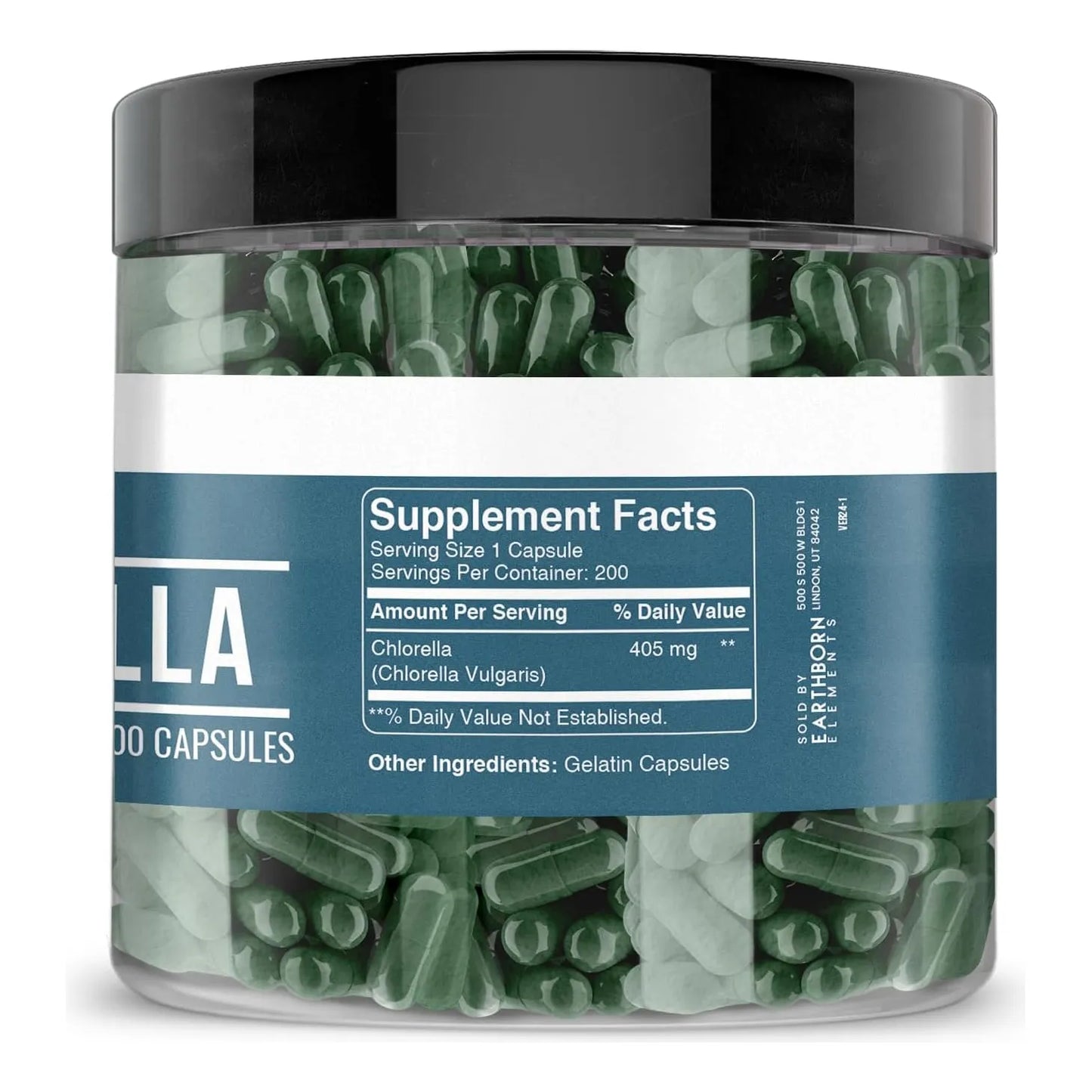 Chlorella Pura 200 Cápsulas Natural Sin Aditivos Energía Y Salud