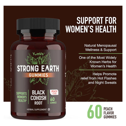Gomitas De Cohosh Negro 50 Mg 60 Unidades Extracto Natural Para Menopausia