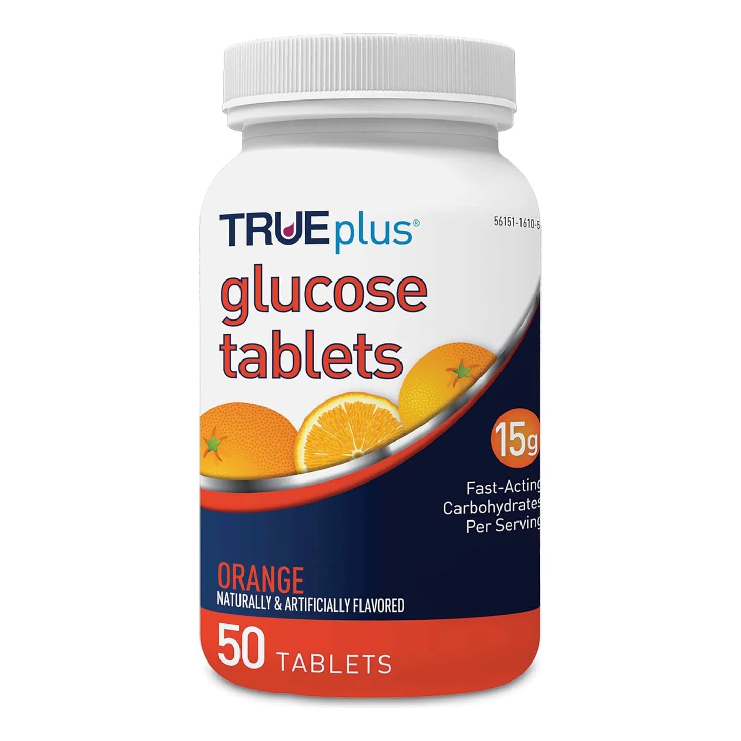Tabletas De Glucosa Sabor Naranja TRUEplus 50 Unidades Energia Rapida