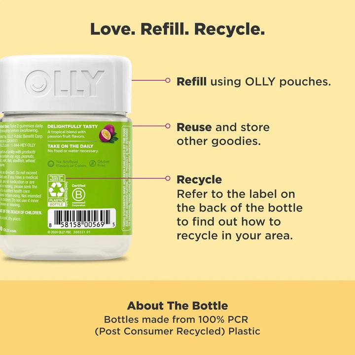 Olly Daily Energy Gomitas Sabor Tropical Con Vitamina B12 Coq10 Y Goji Berry Para Energía Natural - Imagen 4