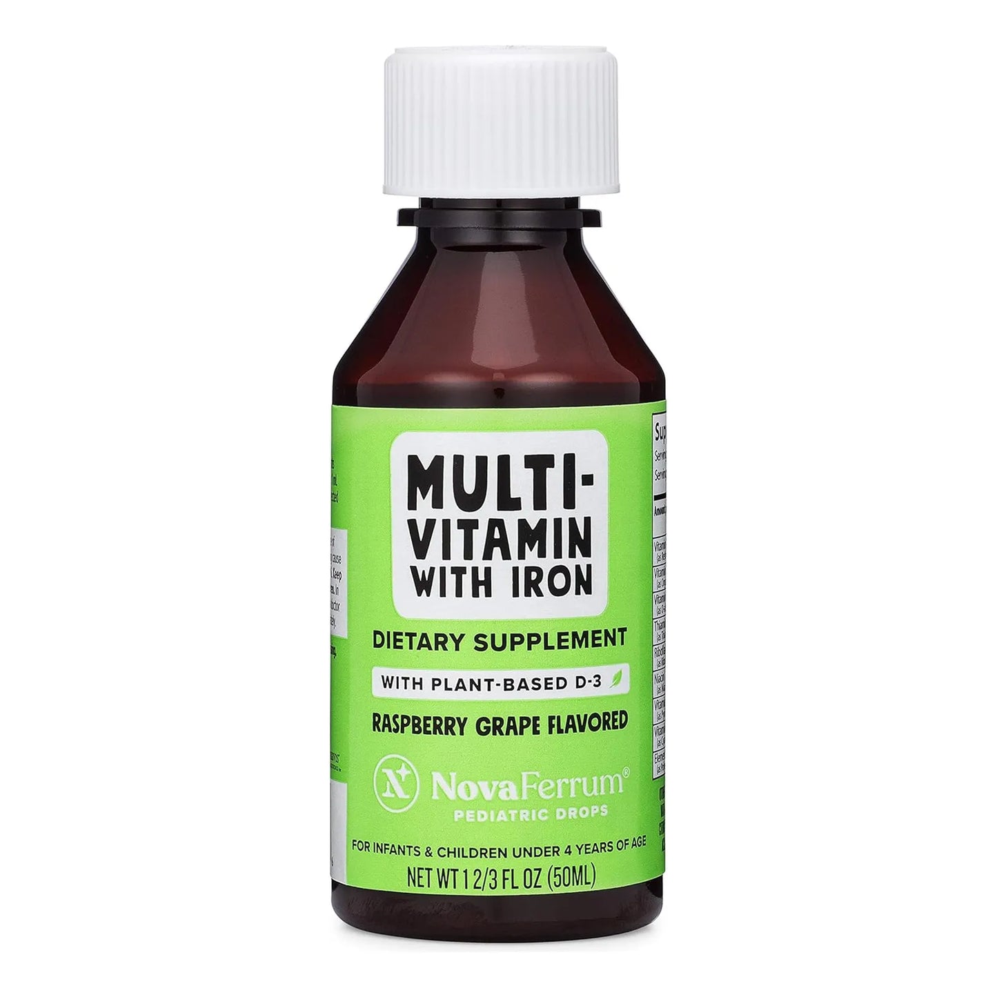 Multivitamínico Vegano Con Hierro NovaFerrum Delish Sabor Uva Frambuesa Para Bebés